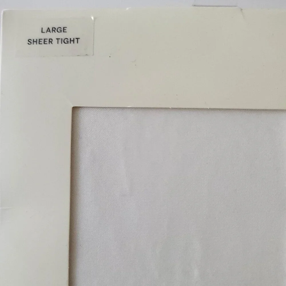 by Anthropologie Sheer Tights Sz L Ivory Womens Made in Italy Classic Dressy NEW